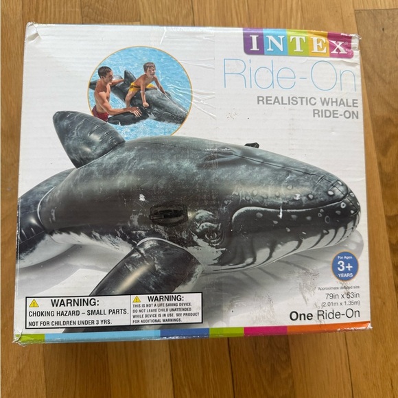 Vintage Inflatable Intex the Wet Set Realistic Whale Ride On from 2015 NIB - Picture 2 of 5